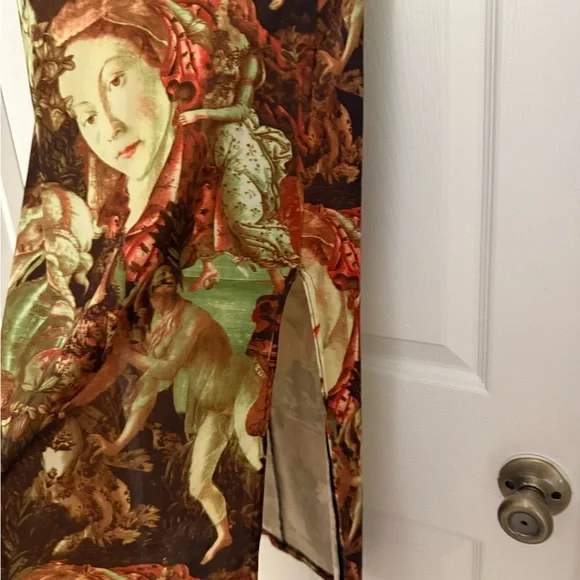 Artistic Renaisaance Print Maxi Dress - Picture 4 of 4